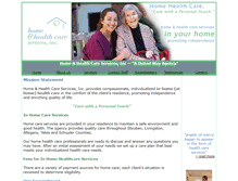 Tablet Screenshot of homeandhealthcare.org